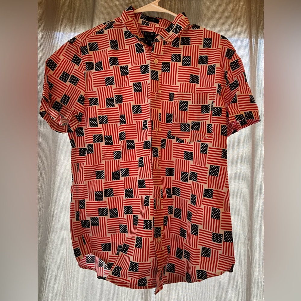 M J. Crew Men’s Patriotic Button Tee
